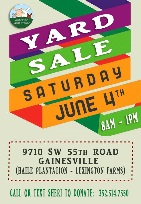 2016 Yard Sale June 4th